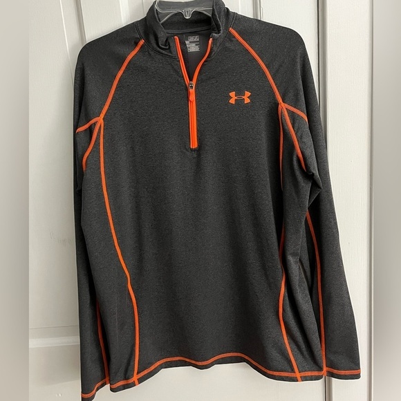 Under Armour Mens Coldgear Mock Long Sleeve 1/4 Zip Pull Over for Cold Weather - Picture 1 of 11